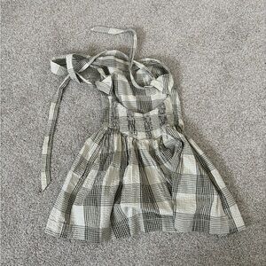 Stylish Black and White Checkered Dress